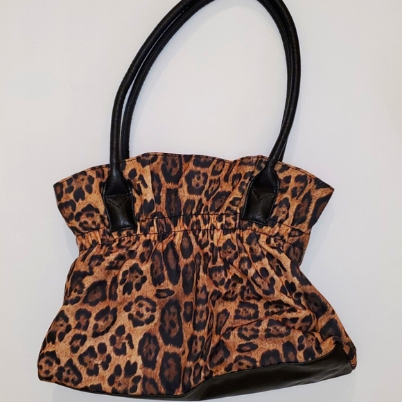 BRASH Purse Animal Print Contrasting Red 11"x14" - Picture 3 of 5
